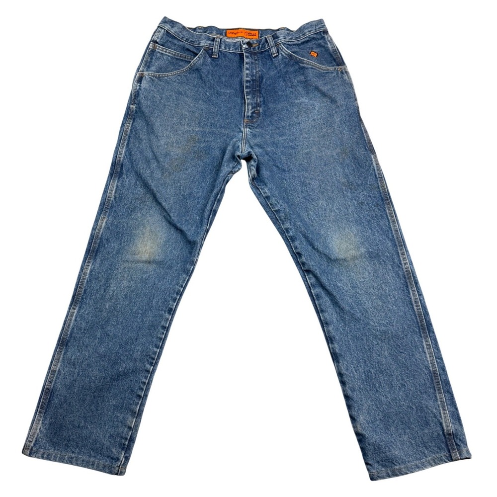 Wrangler Riggs Workwear FR Flame Resistant Jeans Blue Denim FR3W050 Mens 36x34